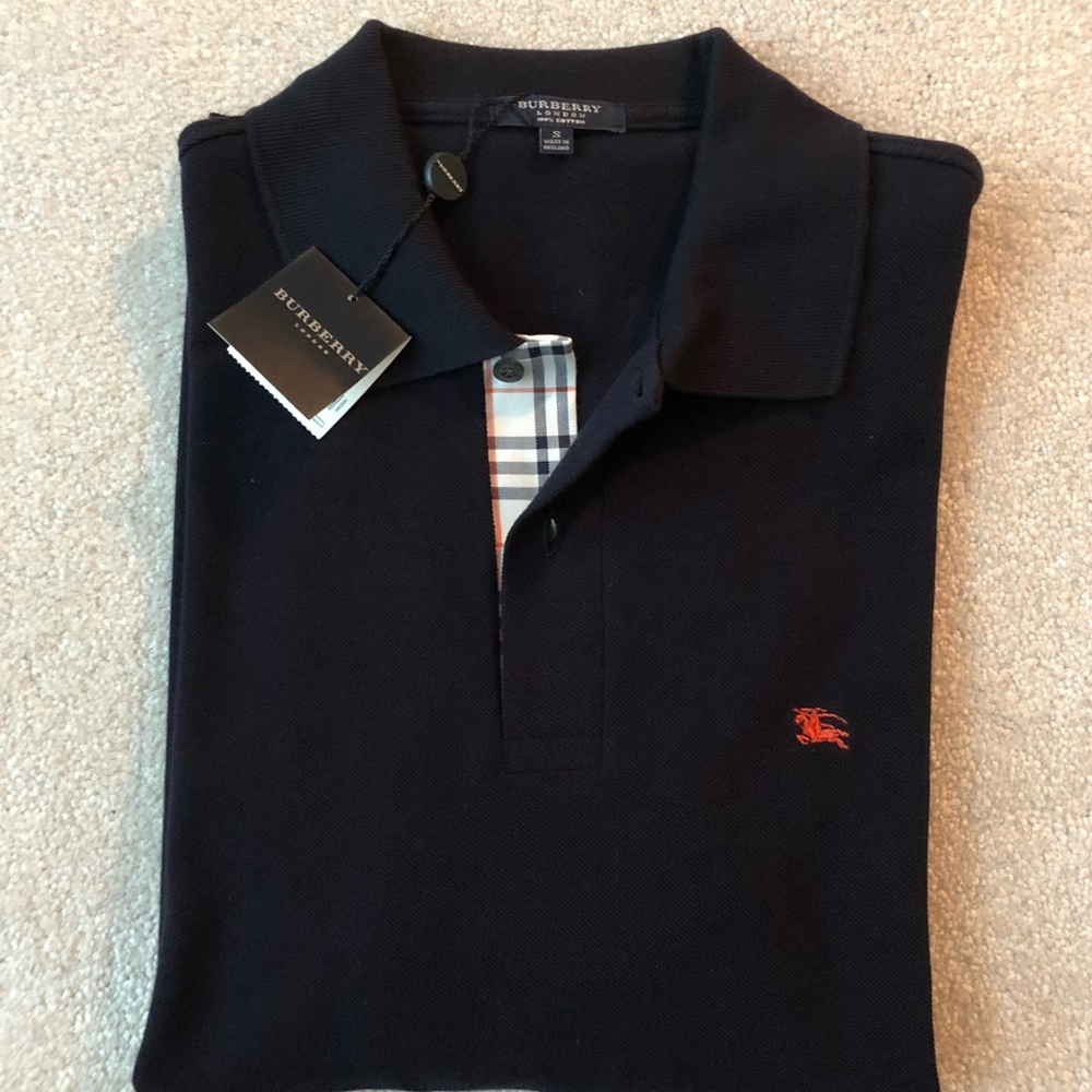 Burberry Men’s Black Polo Shirt NWT